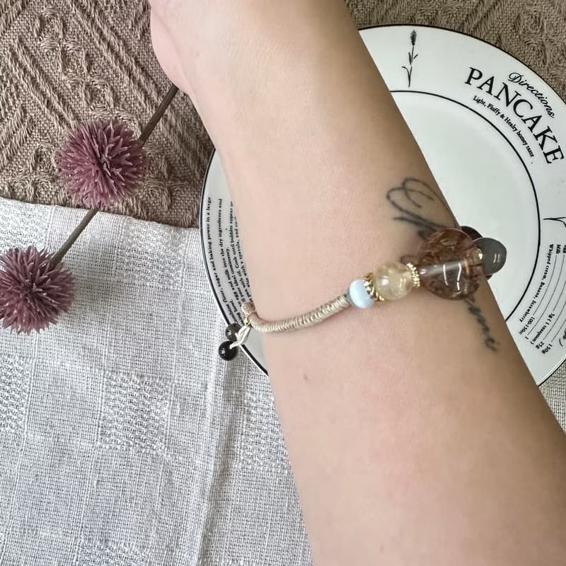 青春雙愛心編織手鍊