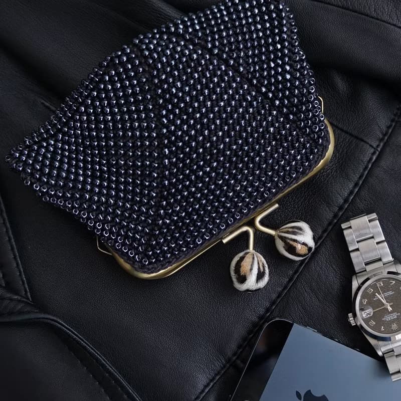 Ba-ba (m) Beads crochet square coinpurse No.2118