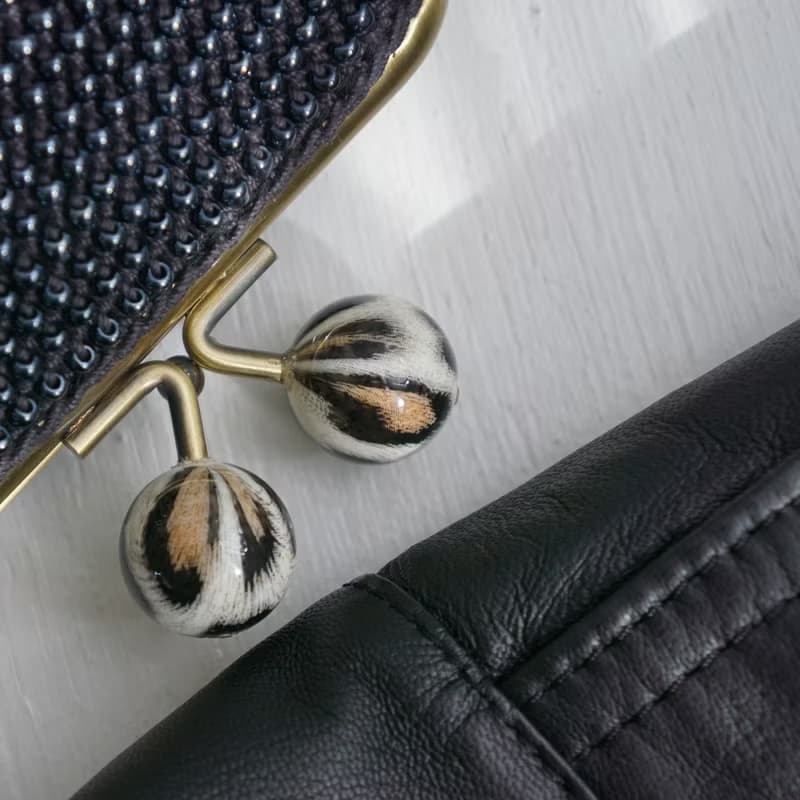 Ba-ba (m) Beads crochet square coinpurse No.2118