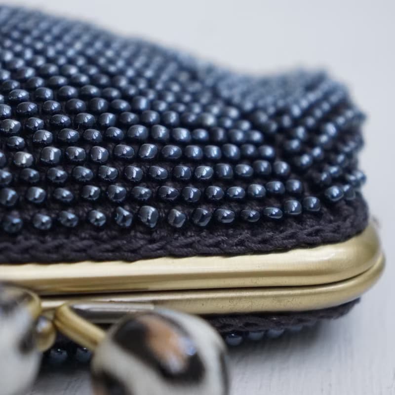 Ba-ba (m) Beads crochet square coinpurse No.2118