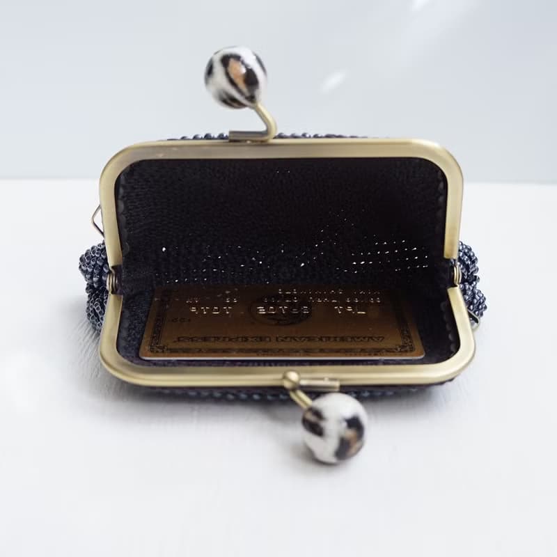 Ba-ba (m) Beads crochet square coinpurse No.2118