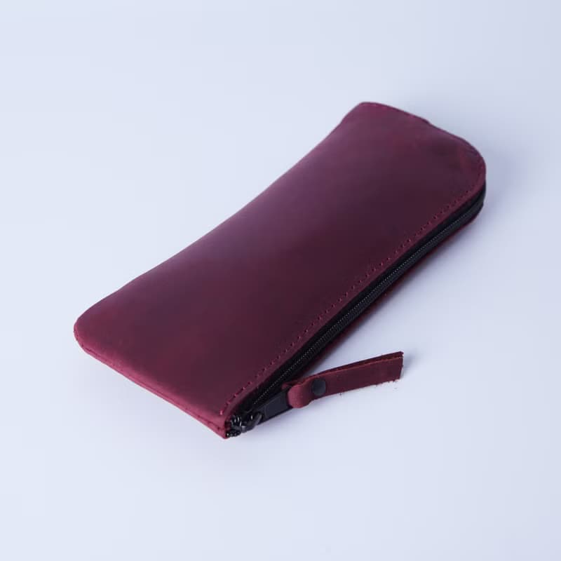 勃艮第真皮眼鏡盒 – 時尚皮革配件禮品