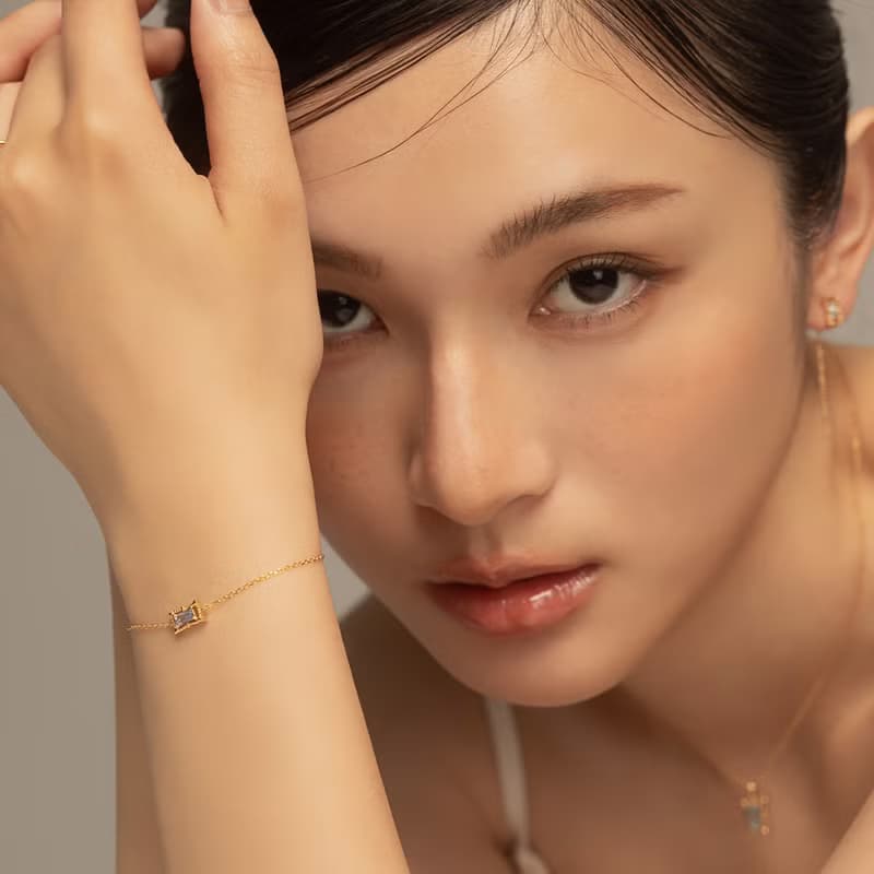 女爵 | 海藍寶 S925純銀 | 古典方鑽手鍊