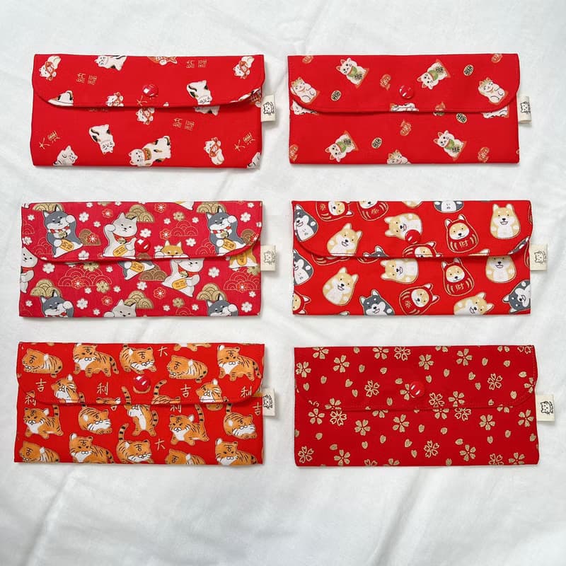 【快速出貨_現貨】紅包袋 存摺收納袋 招財貓 柴柴 老虎 兔子 花