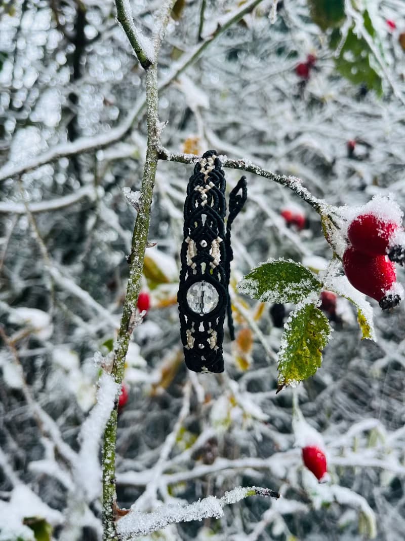 白水晶 蠟線編織手鍊
