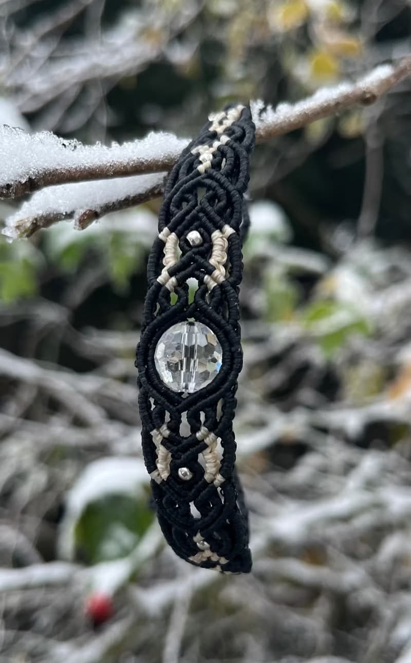 白水晶 蠟線編織手鍊