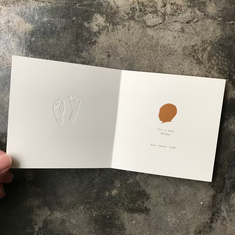 彌月卡/訂做腳丫+頭像或半身像/100張