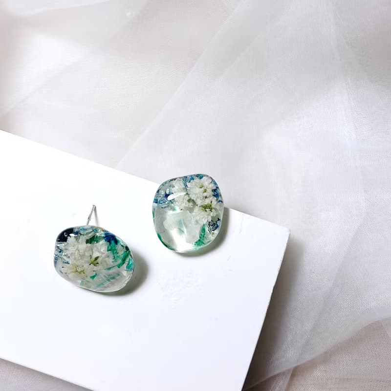 洸波 • 押花手工耳環