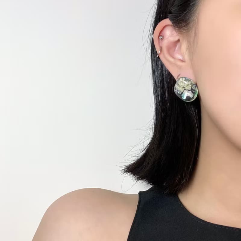 洸波 • 押花手工耳環