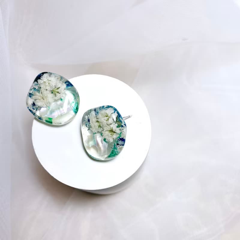 洸波 • 押花手工耳環