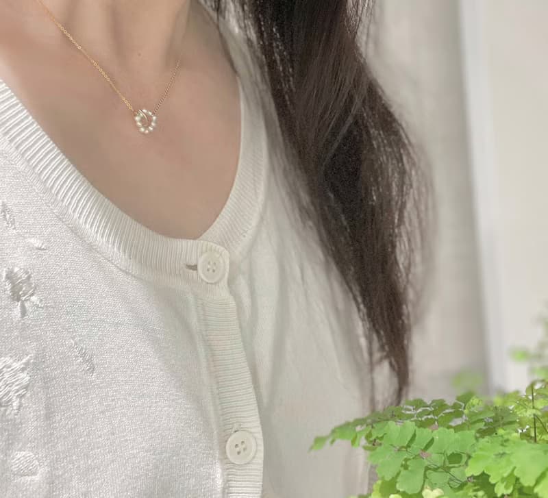 一直都在 珍珠項鍊 鎖骨鍊 手牽手寶石環