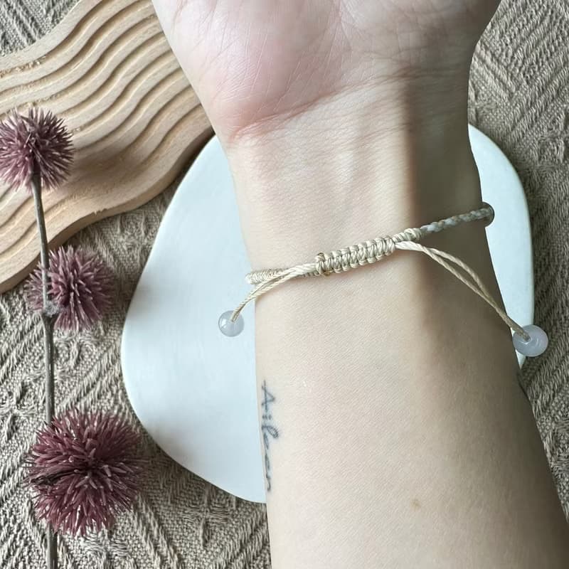 溫和色系好運編織手鍊