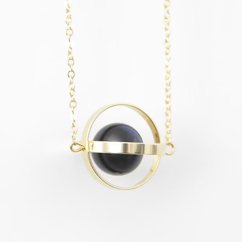 勇氣星球。宇宙。金環。藍虎眼。項鍊 Valor Planet。Galaxy。Golden Ring。Hawk-eye 。Necklace。生日禮物。閨蜜禮物。姐妹禮物