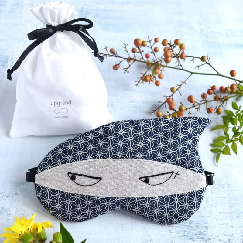 日本眼罩 忍者夫妻|麻葉花紋|有附收納袋|免費禮品包裝