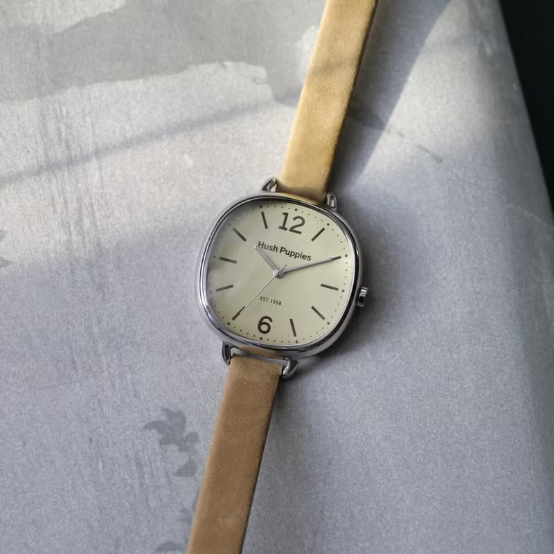 快速出貨 || Hush Puppies 恆久不渝時光皮革女錶(HP3849)-象牙