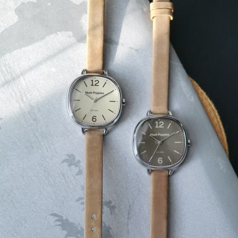 快速出貨 || Hush Puppies 恆久不渝時光皮革女錶(HP3849)-象牙