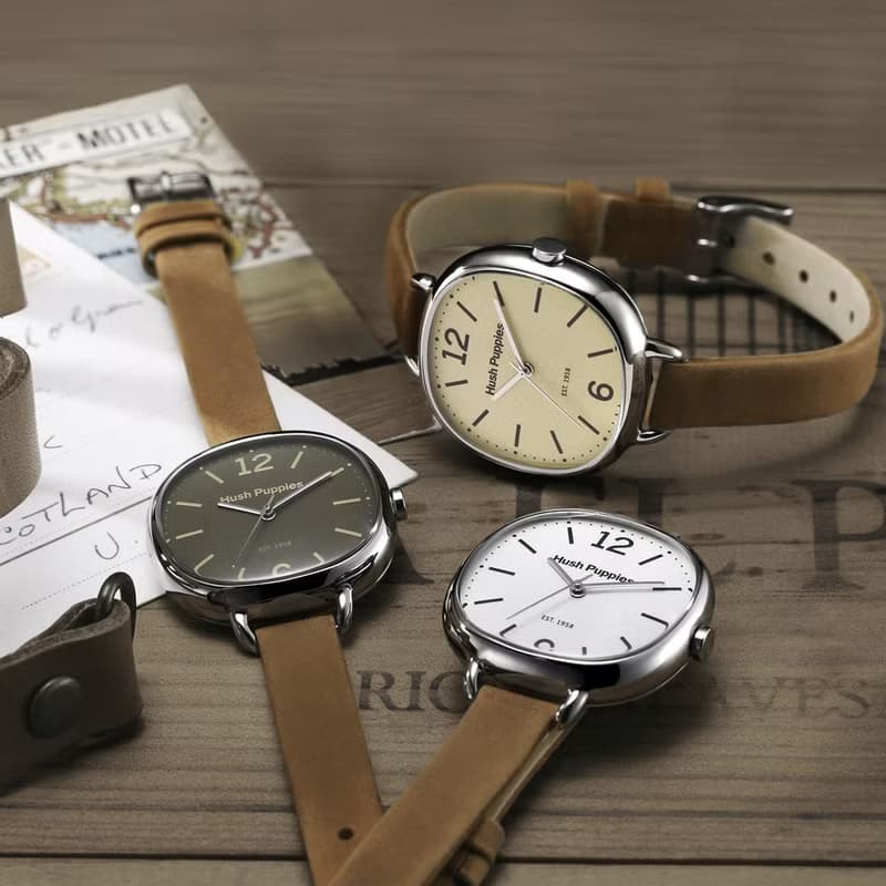 快速出貨 || Hush Puppies 恆久不渝時光皮革女錶(HP3849)-象牙