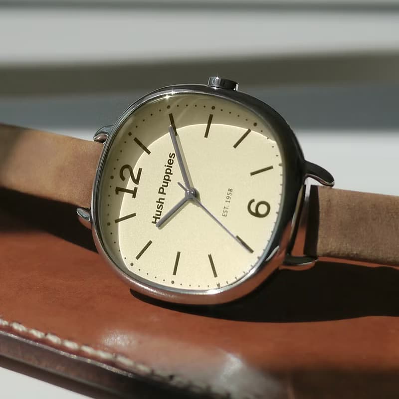 快速出貨 || Hush Puppies 恆久不渝時光皮革女錶(HP3849)-象牙