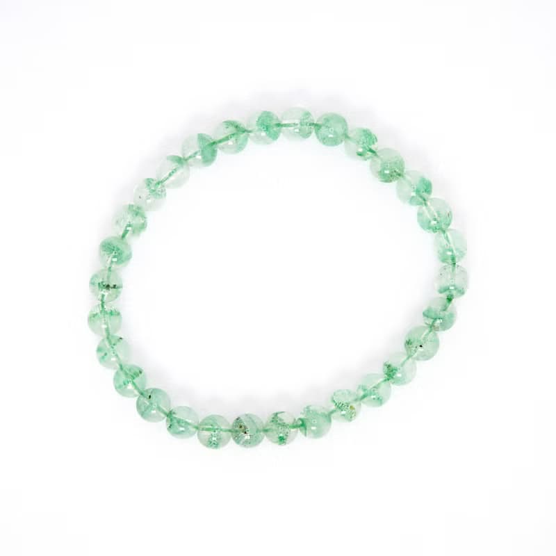 寶麗金珠寶-天然翡翠綠幽靈水晶手珠