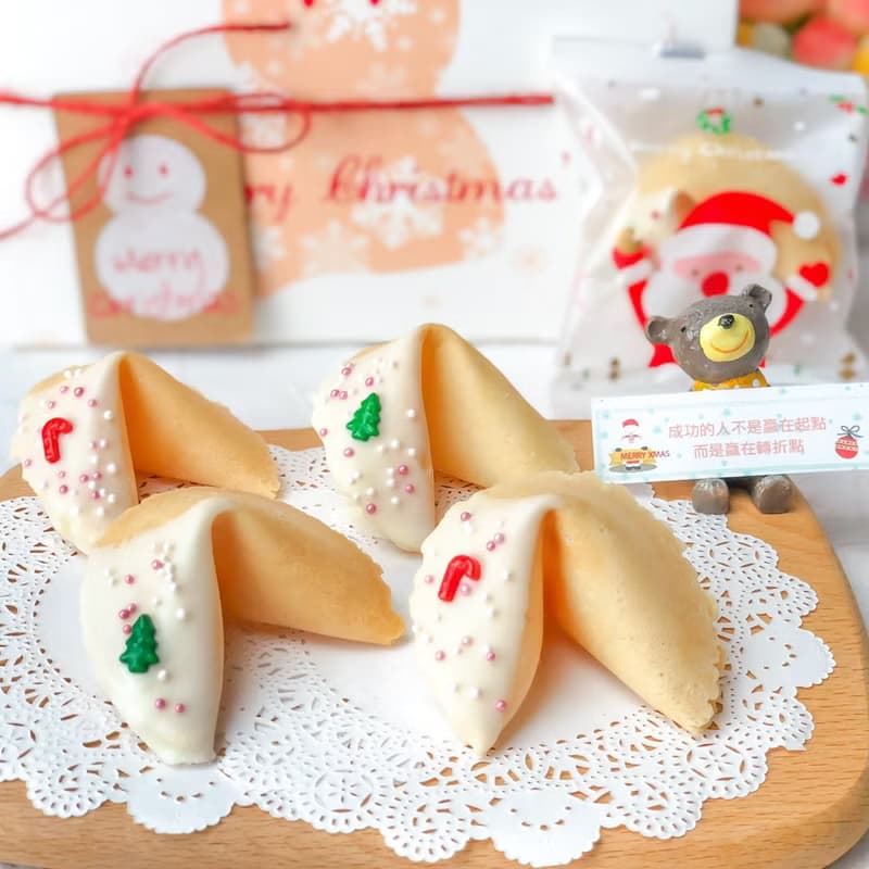 聖誕禮物 交換禮物雪人禮盒 聖誕彩珠白巧克力幸運餅乾