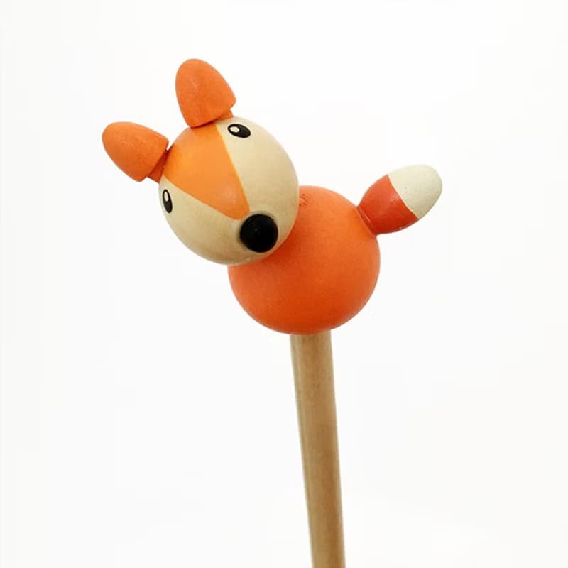 【兒童禮品】木製森林動物三兄弟鉛筆(一組3入) - 筆頭可拆