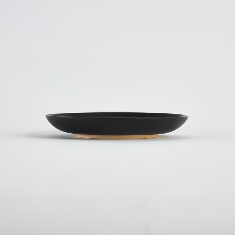 KOGA 許家陶器品 陶質圓形小盤 (尖山黑)