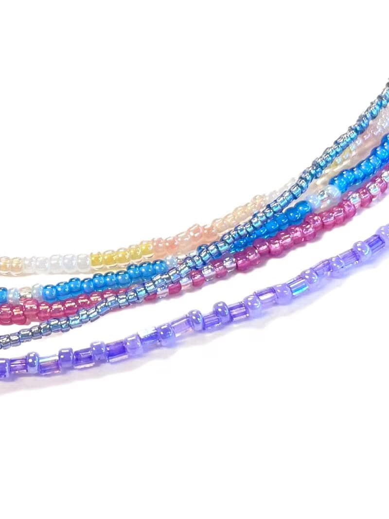 Pastel Line Layered Necklace 001~005