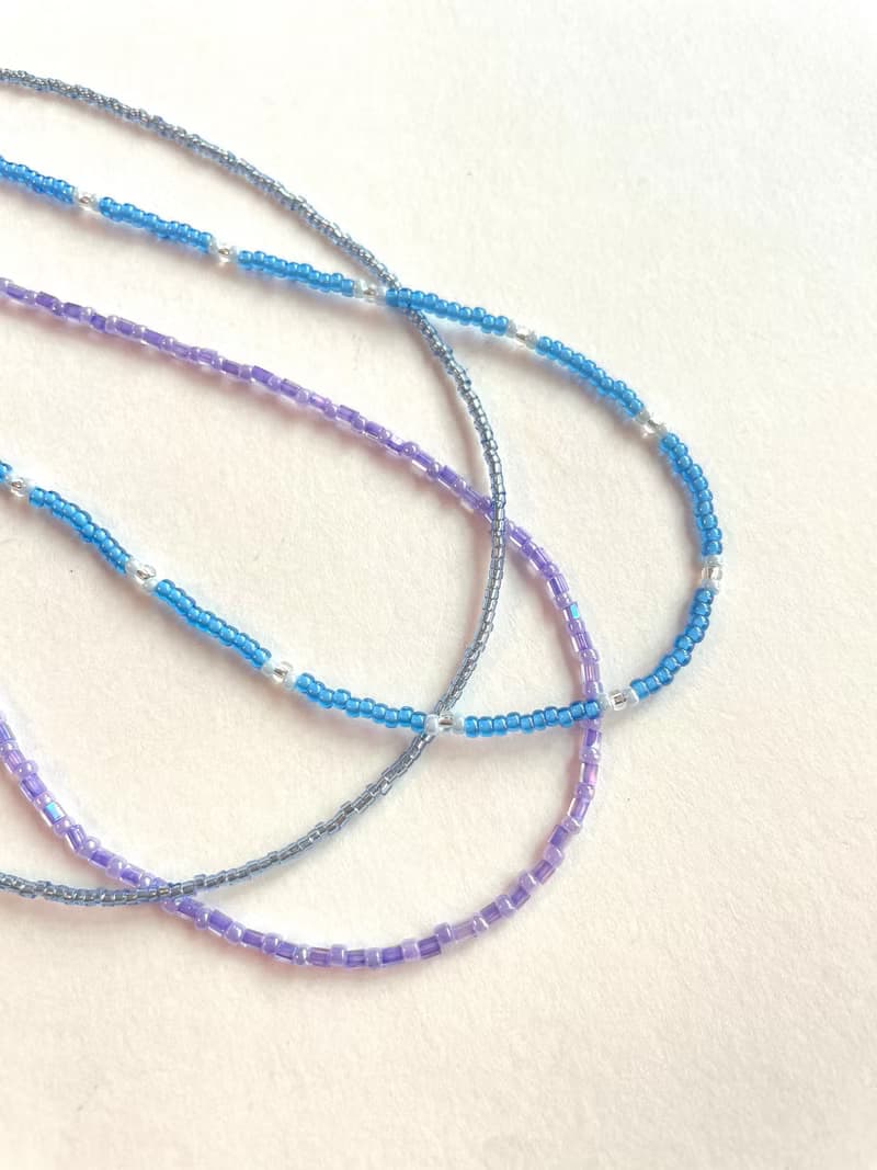 Pastel Line Layered Necklace 001~005