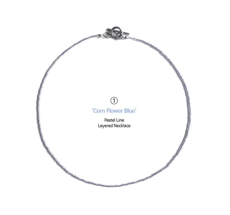 Pastel Line Layered Necklace 001~005