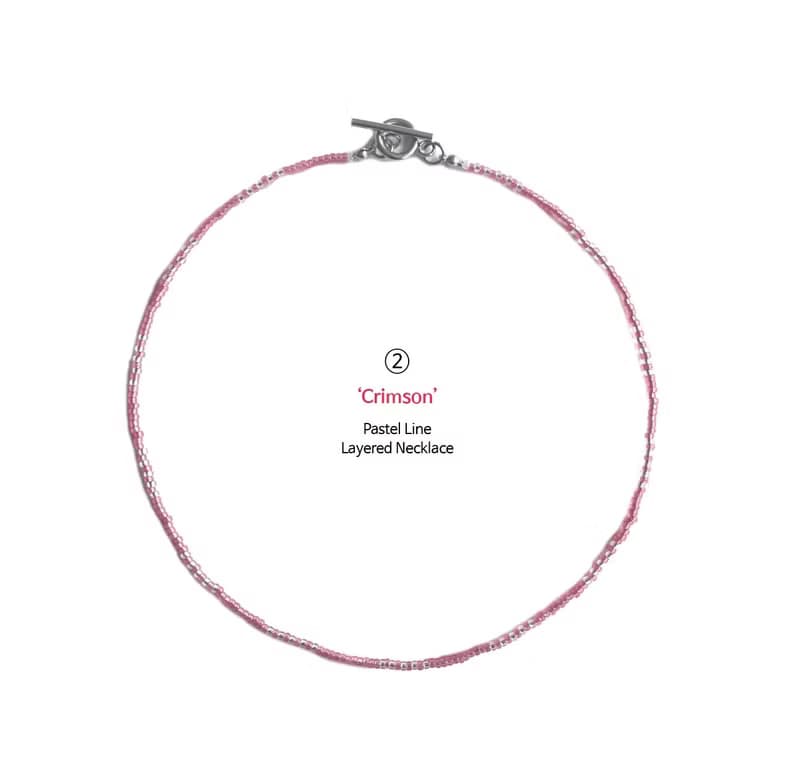 Pastel Line Layered Necklace 001~005