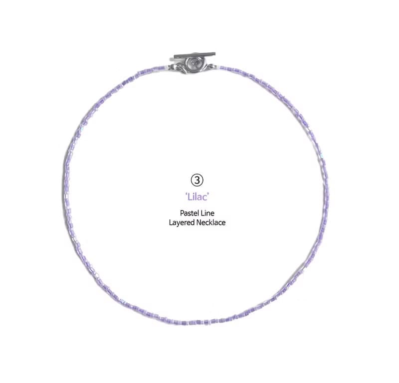 Pastel Line Layered Necklace 001~005
