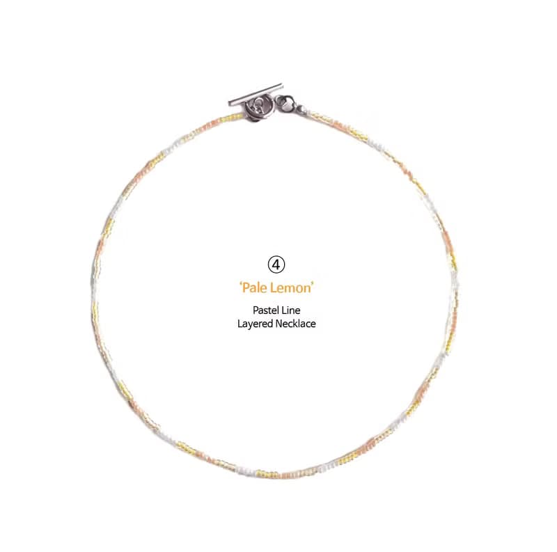 Pastel Line Layered Necklace 001~005