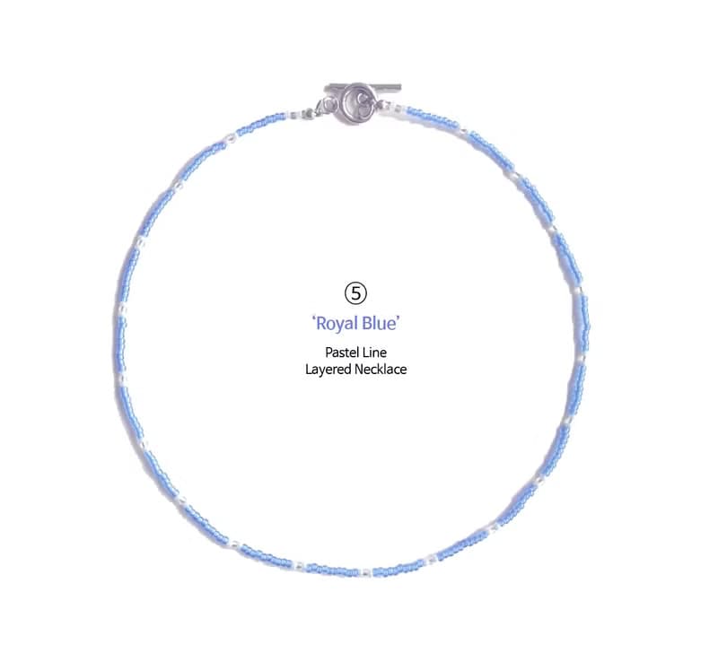 Pastel Line Layered Necklace 001~005