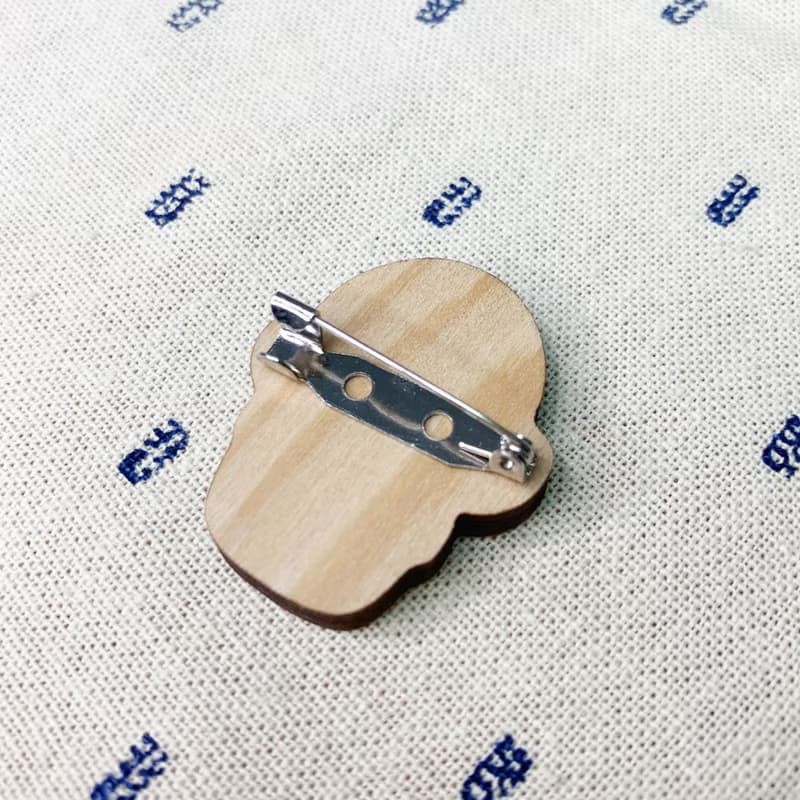 聞森木胸章 – 仙人掌  wood 徽章 胸針 別針