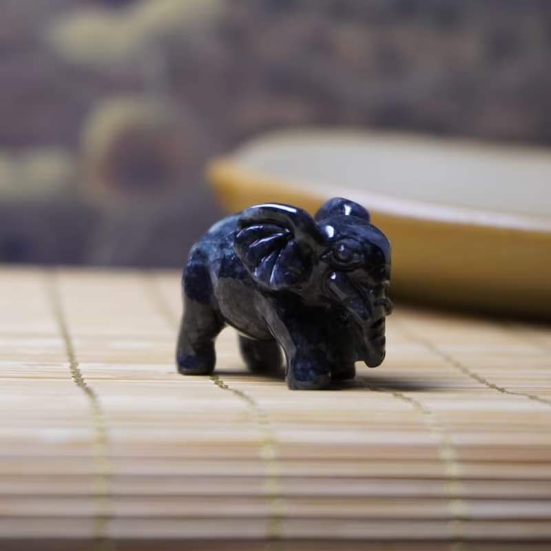 【吉象如意】烏雞翡翠大象擺飾 | 天然緬甸玉A貨翡翠 | 送禮