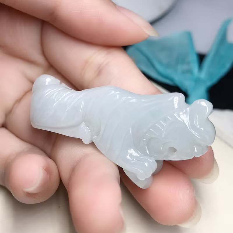 冰種翡翠老虎 | 天然緬甸A貨翡翠 | 送禮