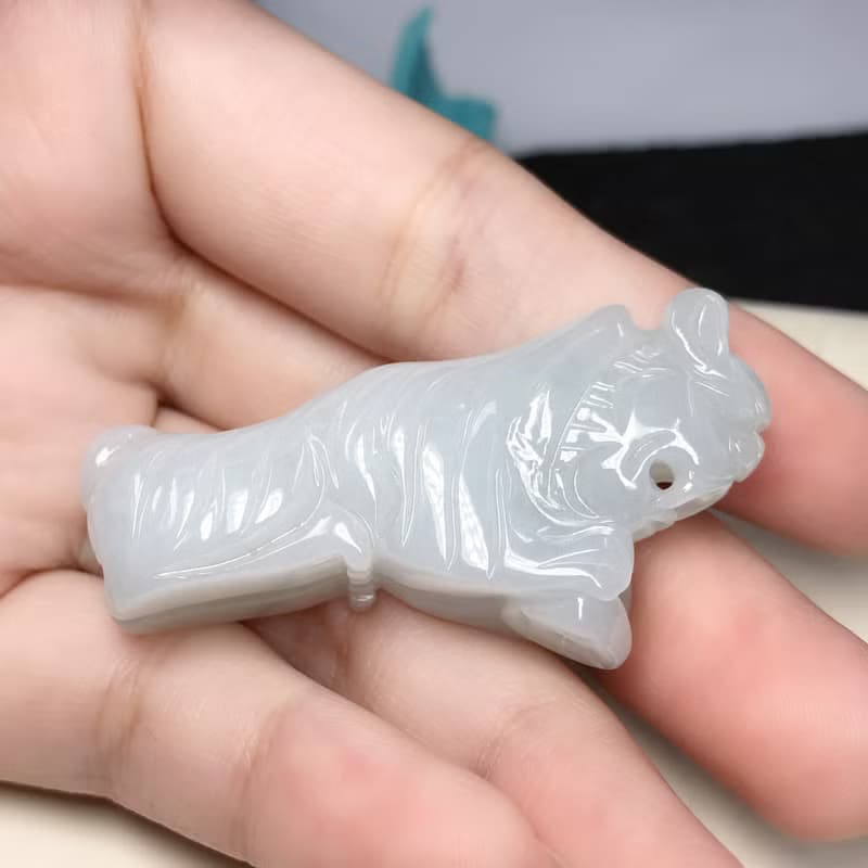 冰種翡翠老虎 | 天然緬甸A貨翡翠 | 送禮