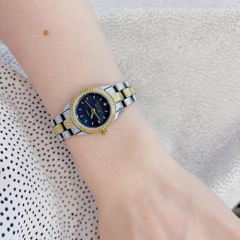 小錶盤典雅石英女士手錶