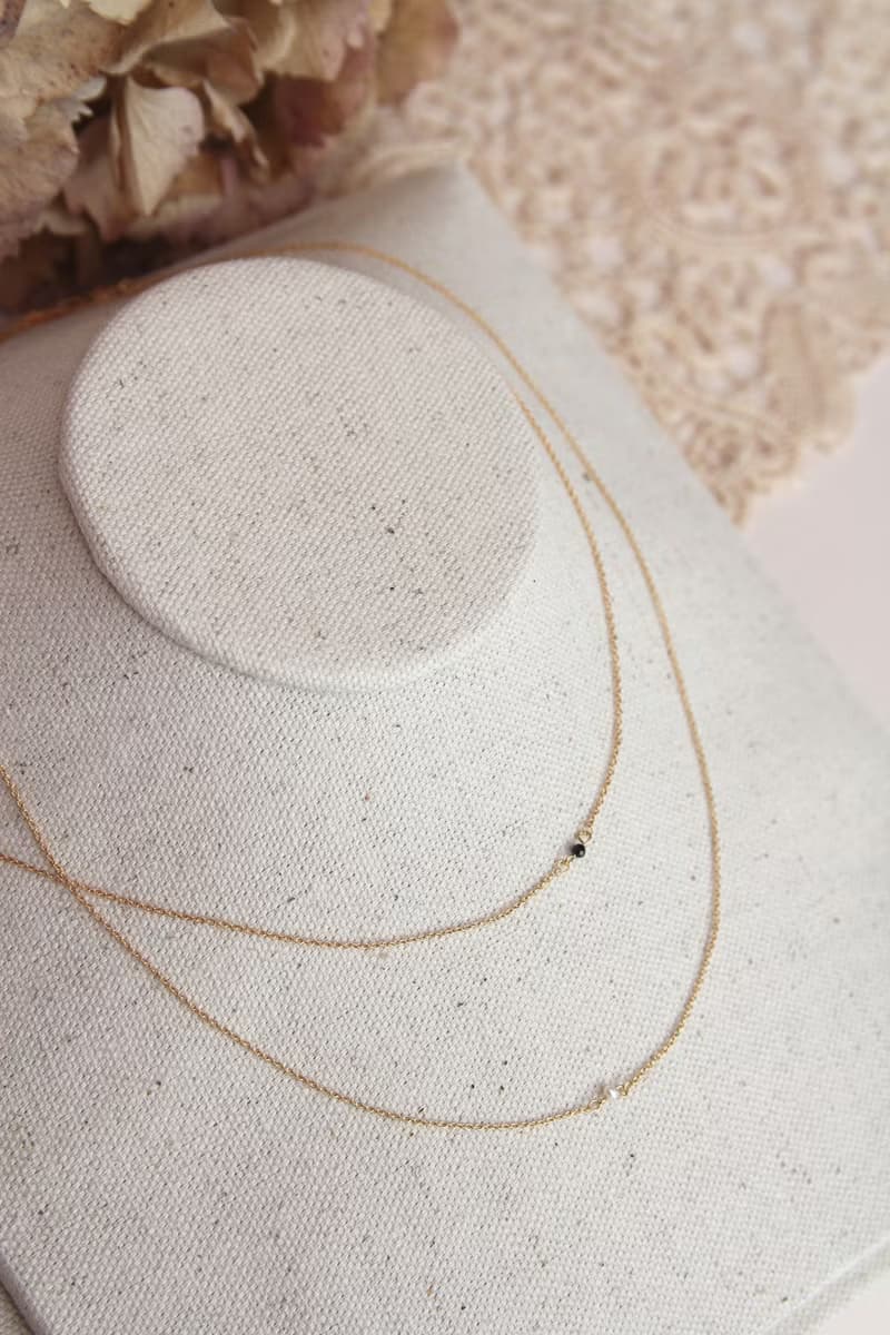 頸錬 幼頸鍊 鎖骨頸錬  水滴珠手鍊 鍍金幼頸錬 迷你淡水珠幼頸錬