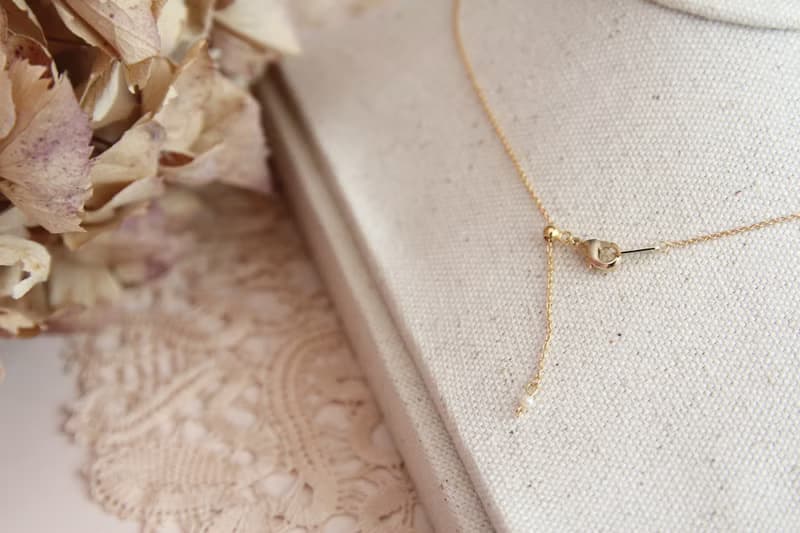 頸錬 幼頸鍊 鎖骨頸錬  水滴珠手鍊 鍍金幼頸錬 迷你淡水珠幼頸錬