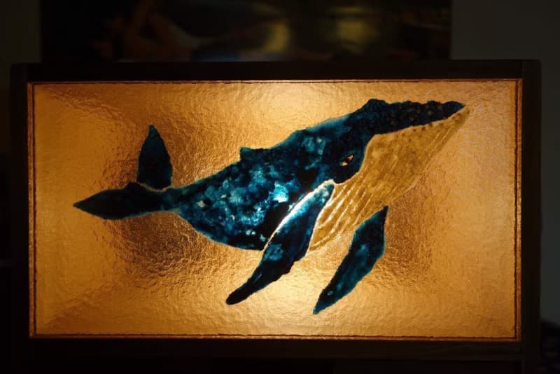 ShouZhuo handmade---手繪鯨魚檯燈櫃　(圖案皆可討論訂製)