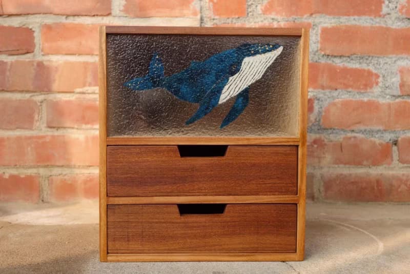 ShouZhuo handmade---手繪鯨魚檯燈櫃　(圖案皆可討論訂製)