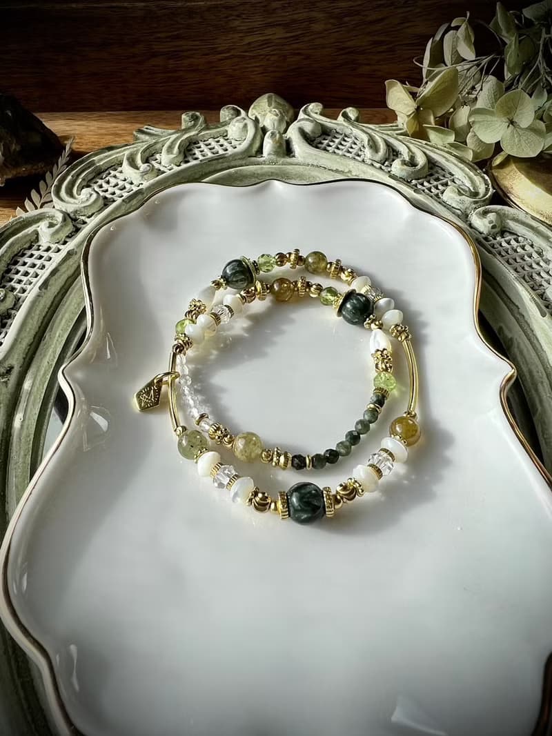 -森之鏡-天然水晶手鏈/黃銅手鍊