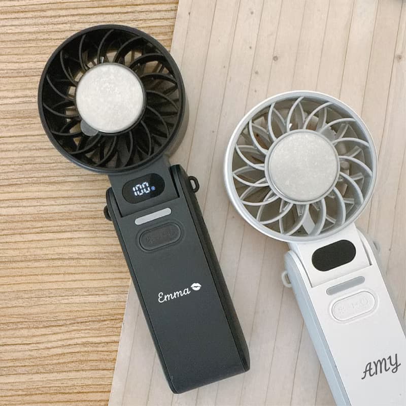 【艾米薇兒】夏日旅行必備 冰鎮款手持掛脖電風扇 附掛繩