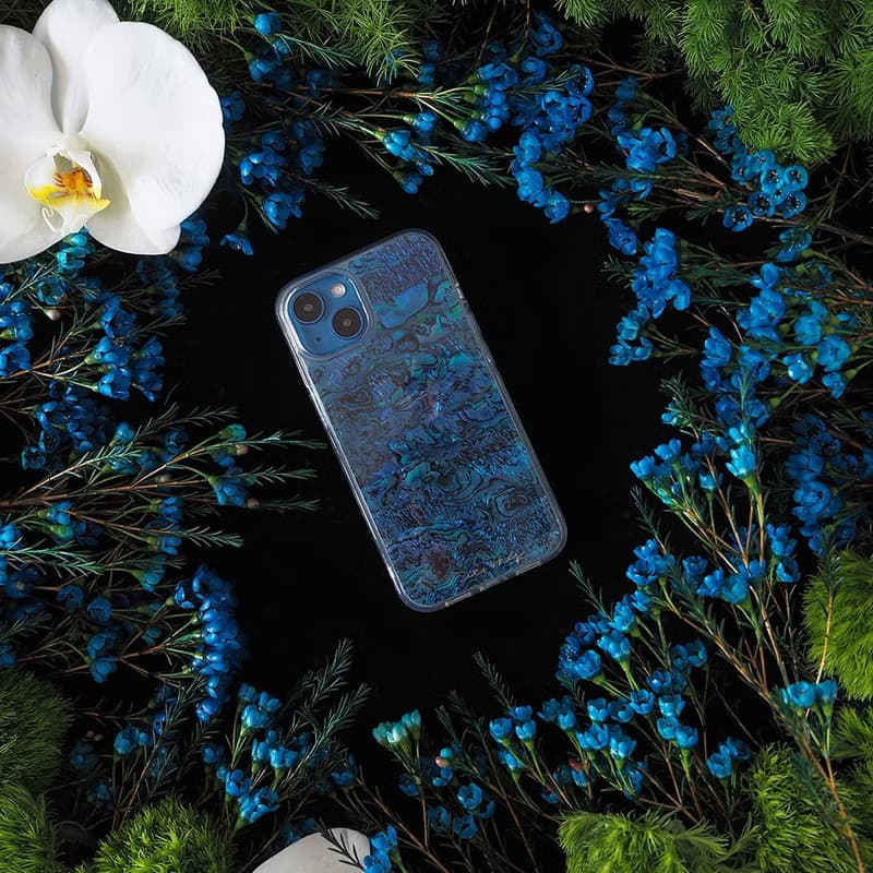 深藍海洋 天然真貝 iPhone 手機殼 匠人手工做 高品質 藍色 設計