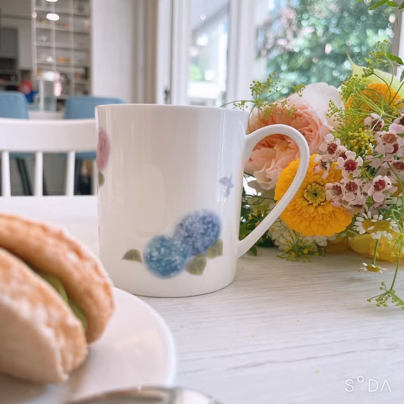 合作插畫藝術家-英格藍貓 下午茶骨瓷杯系列-繁花貓咪馬克杯