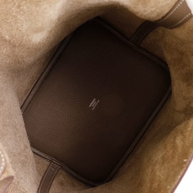 【日本直送】エルメス HERMES ピコタンロックMM ハンドバッグ トリヨンクレマンス エトゥープ シルバー金具 T レディース【中古】