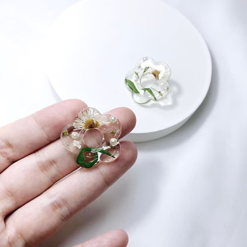 晴子 • 押花手工耳環