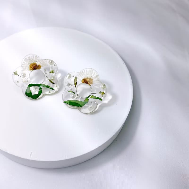 晴子 • 押花手工耳環