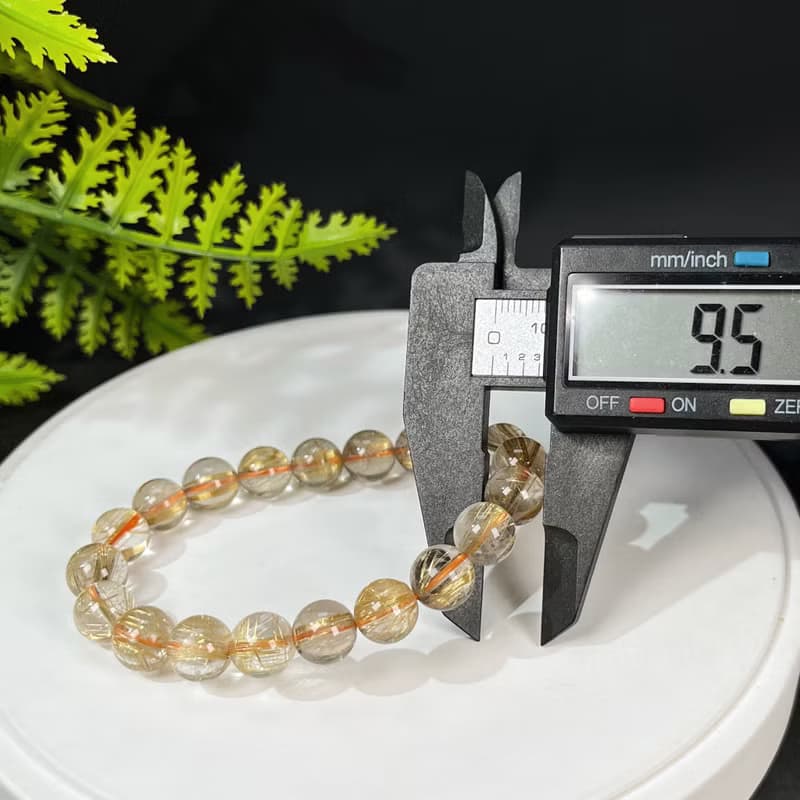 天然金鈦晶圓珠手釧 順發貓眼金紅石水晶手錬 璀璨亮麗 聚財旺財